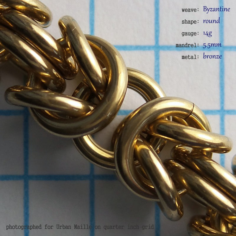 Byzantine RD 14g chainmaille inchpack swatch