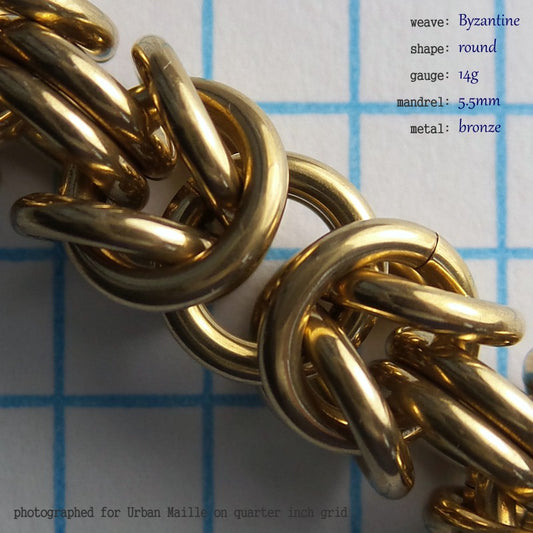 Byzantine RD 14g chainmaille inchpack swatch