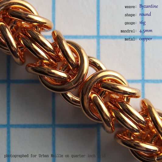 Byzantine RD 16g chainmaille inchpack swatch