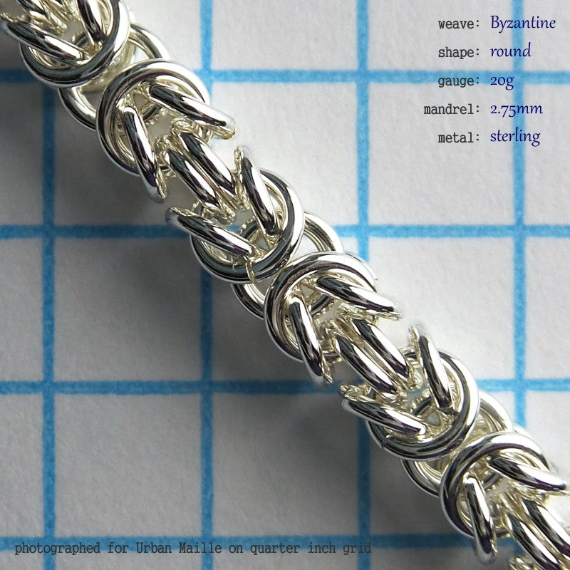 Byzantine RD 20g chainmaille inchpack swatch