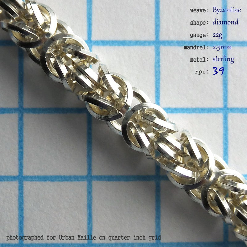 Byzantine DI 22g chainmaille inchpack swatch