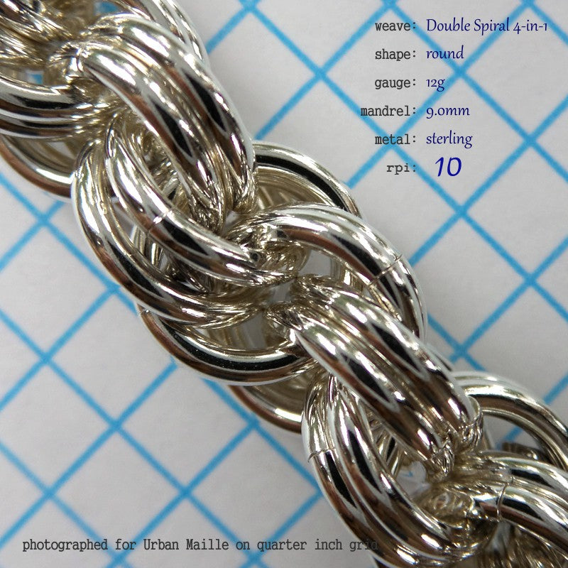 Double Spiral 4-in-1 RD 12g chainmaille inchpack swatch