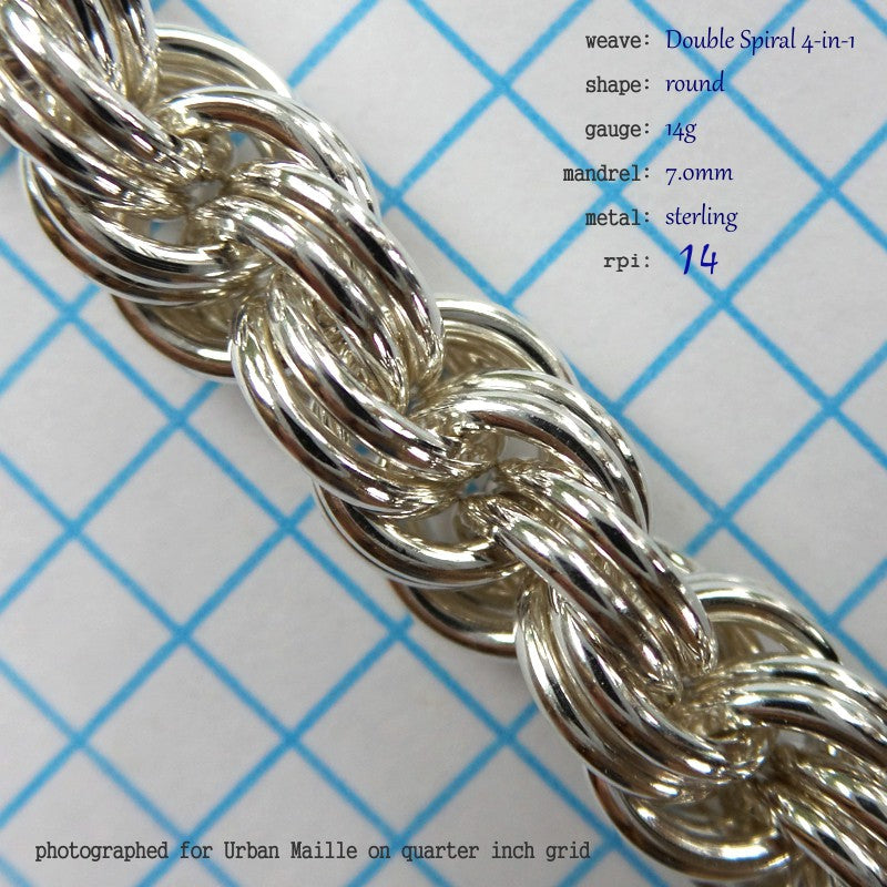 Double Spiral 4-in-1 RD 14g chainmaille inchpack swatch