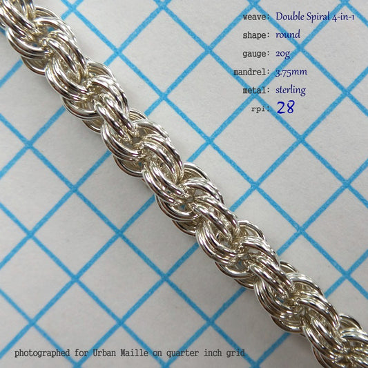 Double Spiral 4-in-1 RD 20g chainmaille inchpack swatch