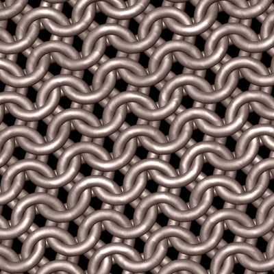 Sandy Bronze Chainmaille Print Women's Cotton Tank Top