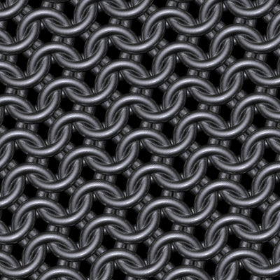 Steel Chainmaille Print Unisex Cotton Long Shorts