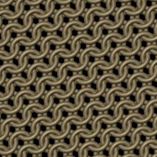 Matte Bronze Chainmaille Print Oversized Cotton T-Shirt