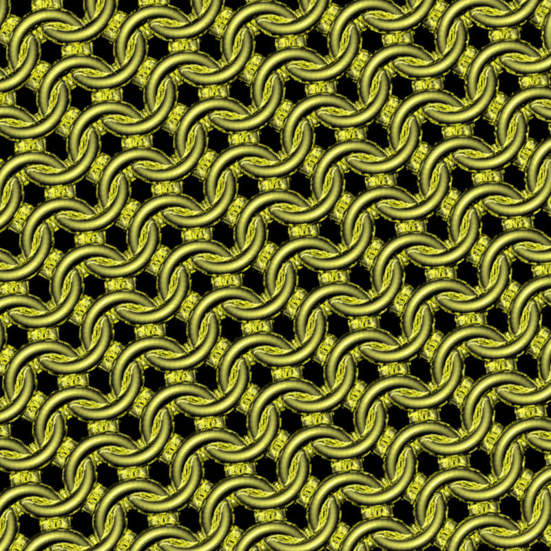 Green Gold Chainmaille Print Oversized Cotton T-Shirt