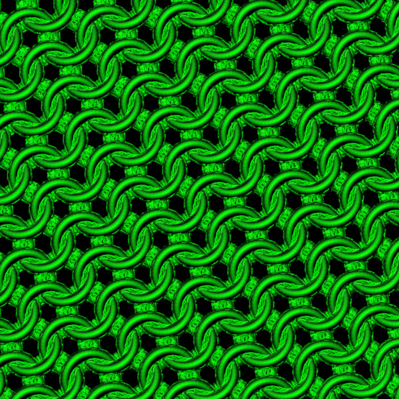 Electric Green Chainmaille Print Oversized Cotton T-Shirt