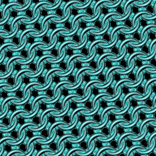 Seafoam Chainmaille Print Oversized Cotton T-Shirt