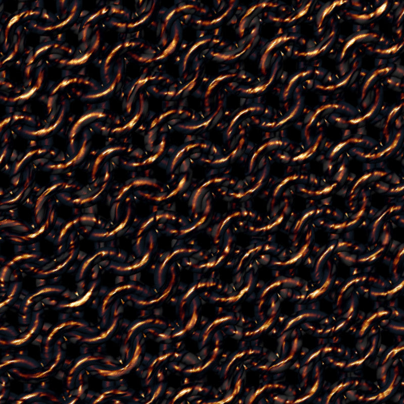 Bloodstained Bronze Chainmaille Print Oversized Cotton T-Shirt