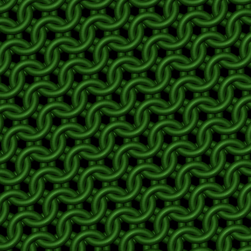 Matte Moss Green Chainmaille Print Oversized Cotton T-Shirt