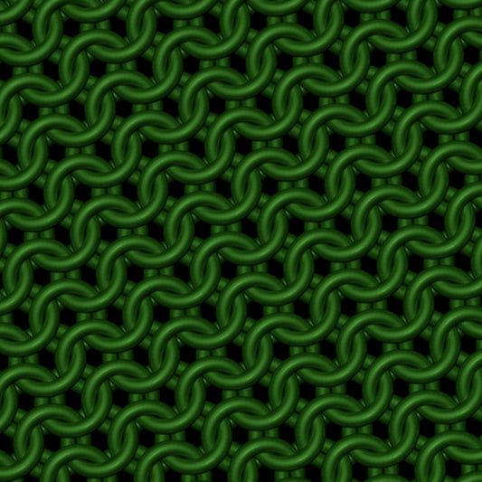 Matte Moss Green Chainmaille Print Oversized Cotton T-Shirt