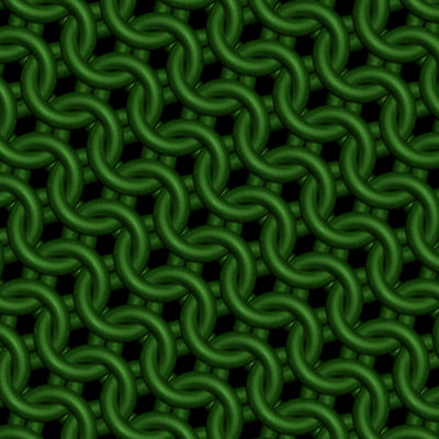 Close up swatch of Verdant Green Matte Metal Chainmaille Leggings by Urban Maille