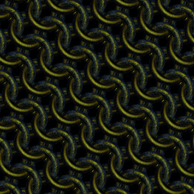 Close up swatch of Lost City Corroded Bronze Chainmail Leggings by Urban Maille