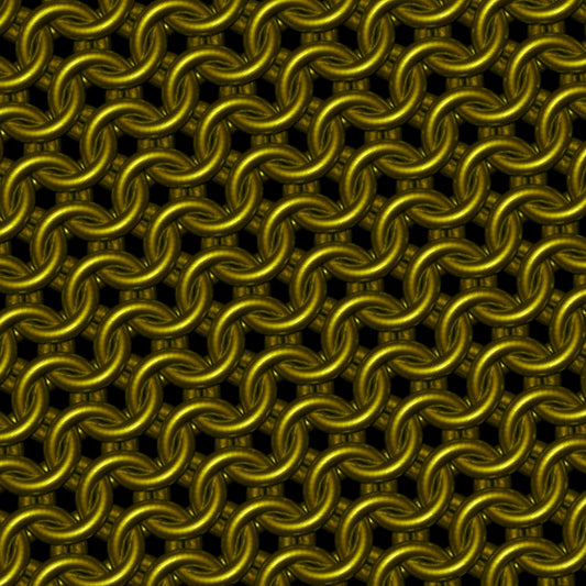 Doubloon Gold Chainmaille Print Oversized Cotton T-Shirt