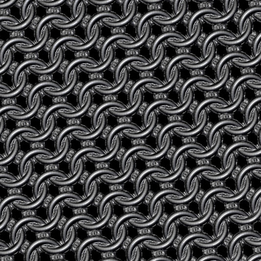 Dark Shiny Steel Chainmaille Print Oversized Cotton T-Shirt