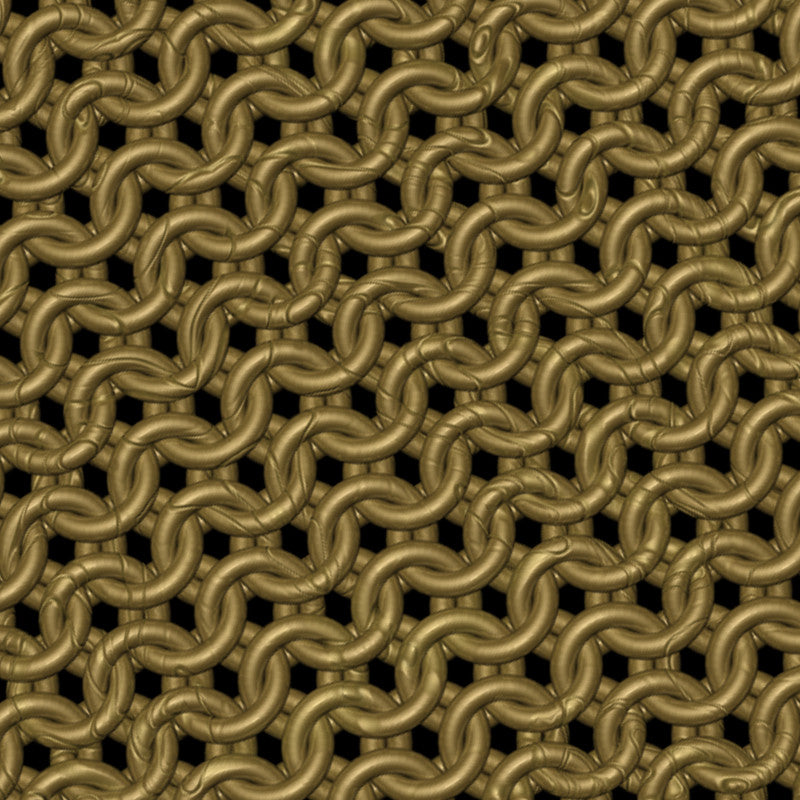 Scarred Gold Chainmaille Print Oversized Cotton T-Shirt