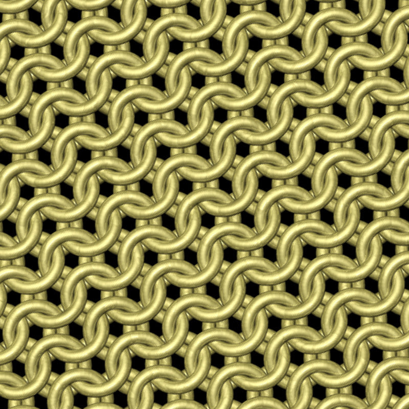 Bright Gold Chainmaille Print Oversized Cotton T-Shirt