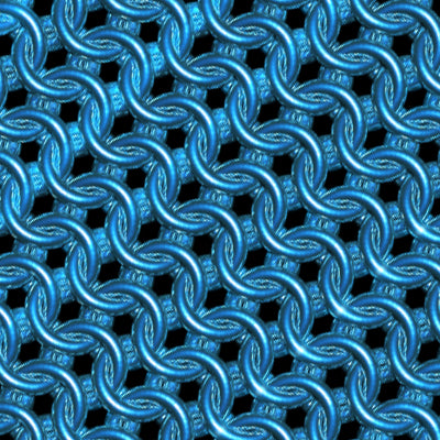 Blue Lagoon Shiny Metal Chainmaille Leggings