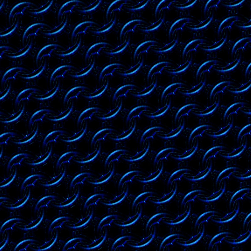Deep Blue Glass Chainmaille Print Oversized Cotton T-Shirt