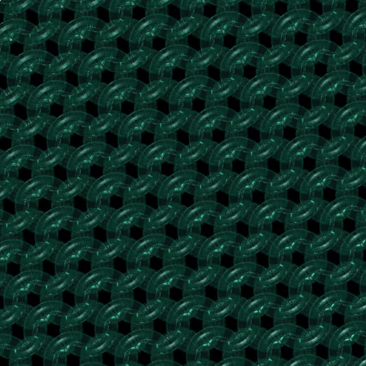 Bottle Green Glass Chainmaille Print Oversized Cotton T-Shirt