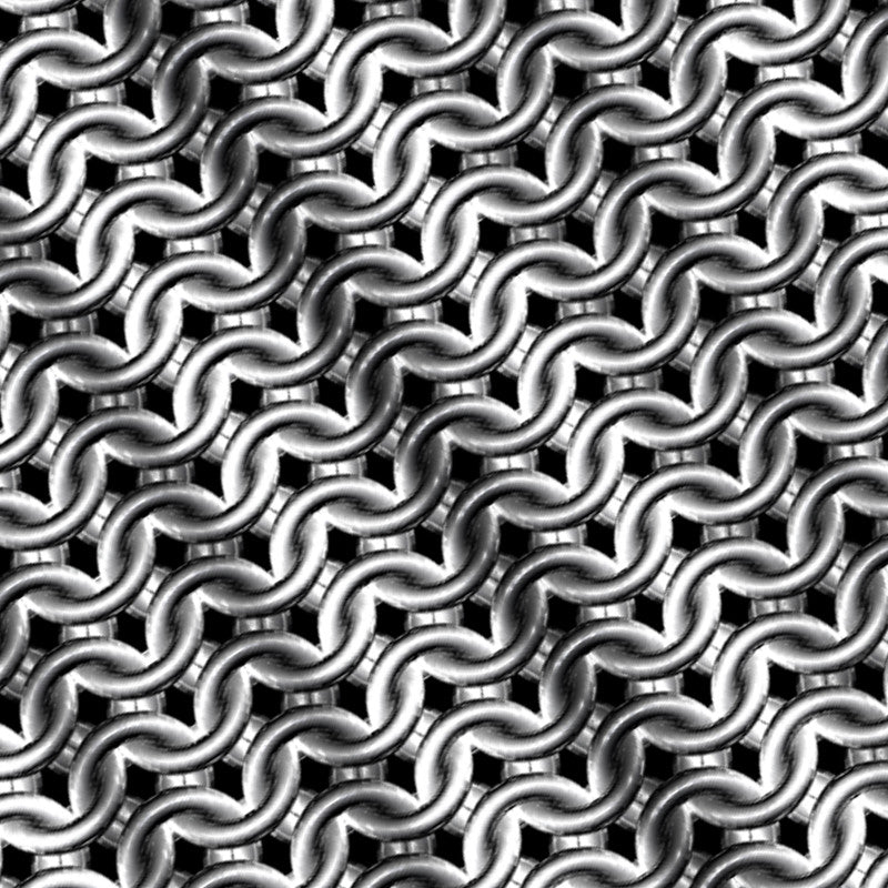 Rippled Steel Chainmaille Print Oversized Cotton T-Shirt
