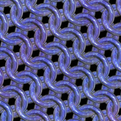 Close up swatch of Blue Hour Gloss Metal Chainmaille Leggings by Urban Maille