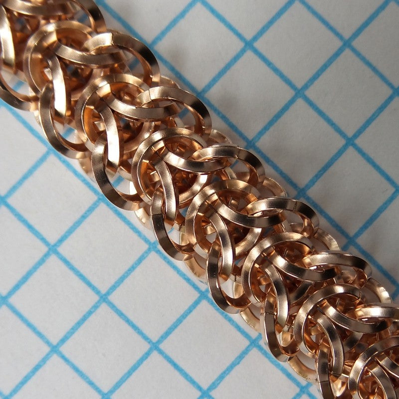 Elfweave DI 18g chainmaille inchpack, rose gold filled