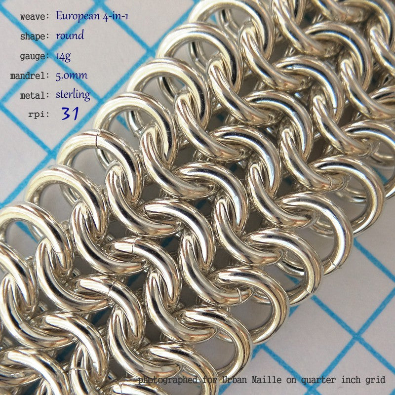 Euro 4-in-1 RD 14g chainmaille inchpack swatch
