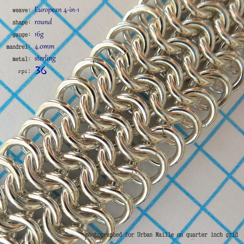 Euro 4-in-1 RD 16g chainmaille inchpack swatch