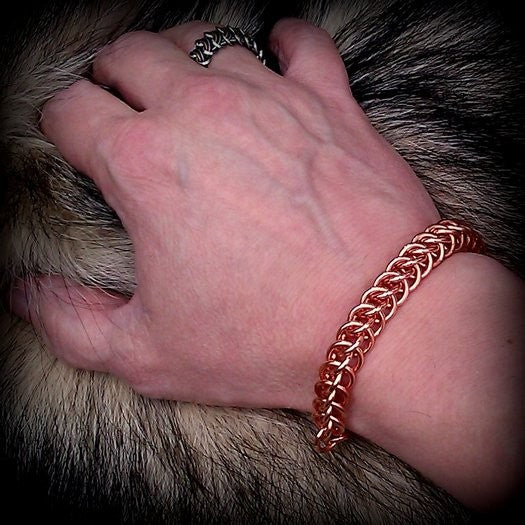 Half Persian 3-in-1 RD 14g copper bracelet worn