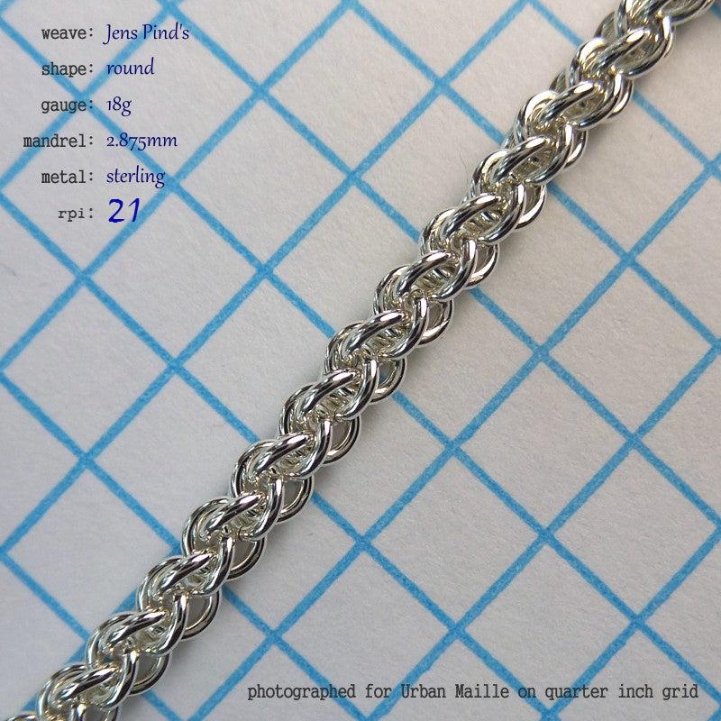 Jens Pinds RD 18g chainmaille inchpack swatch