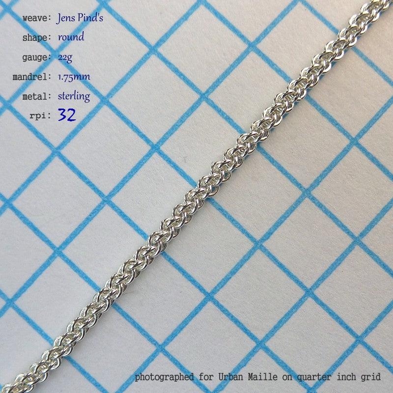 Jens Pinds RD 22g chainmaille inchpack swatch