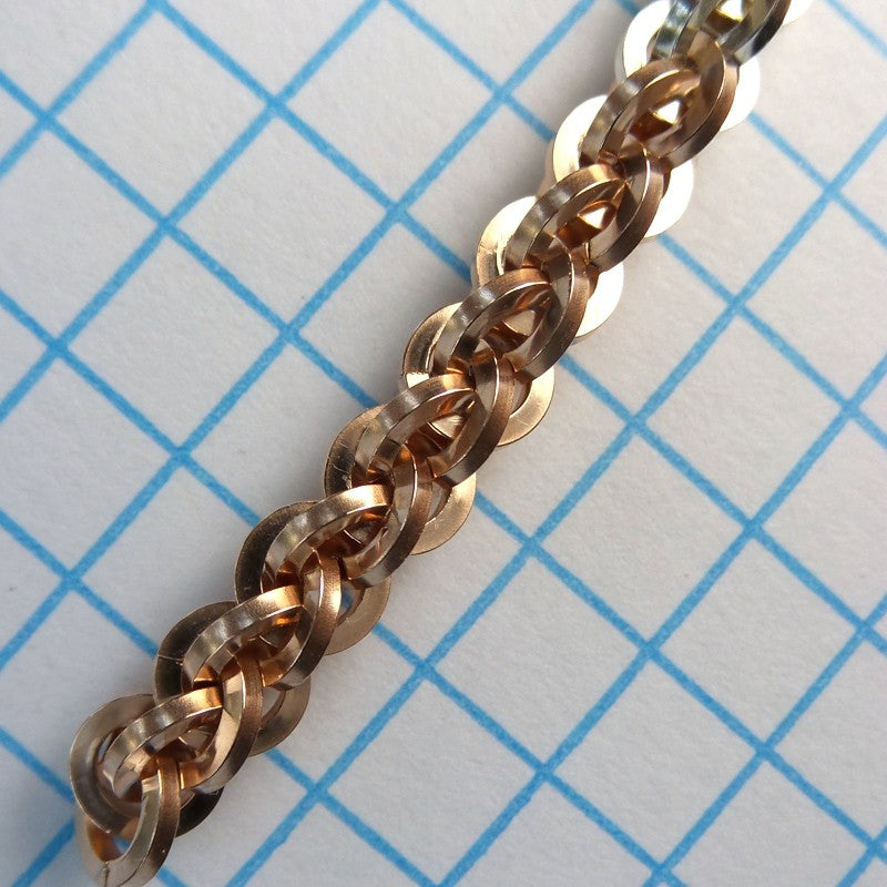 Jens Pinds SQ 18g chainmaille inchpack, rose gold filled