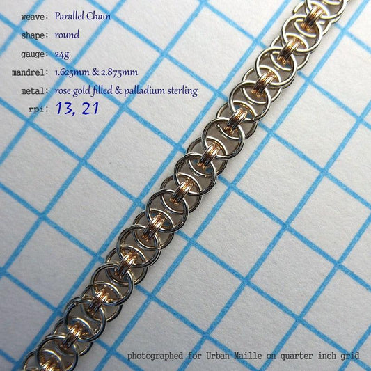 Parallel Chain RD 24g chainmaille inchpack swatch