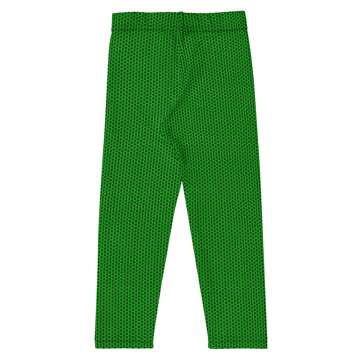 Electric Green Chainmaille Print Kid's Leggings, photo 3