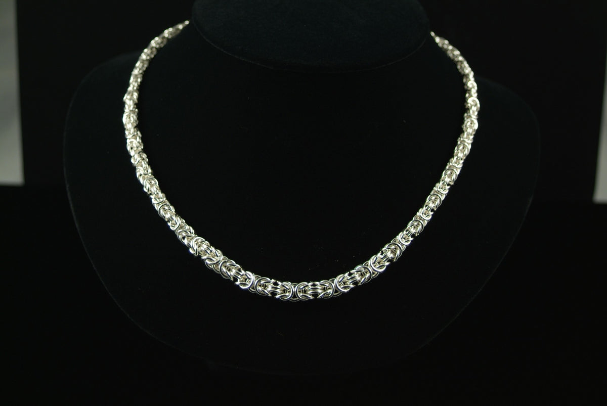 Delicate Graduated Byzantine necklace kit, finished necklace, second view