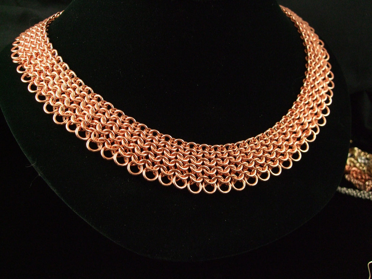 Graduated European 4-in-1 collar kitpack, finished copper collar on bust