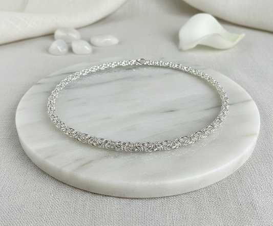 Delicate Graduated Byzantine Necklace