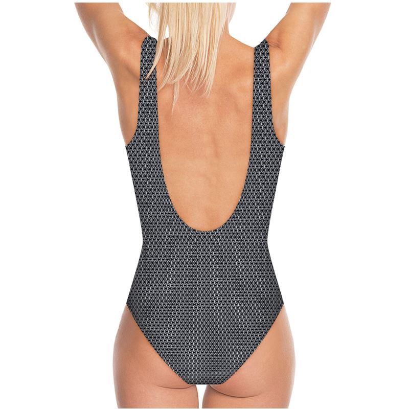 Leotard / Swimsuit - Chainmaille Print Knight Costume