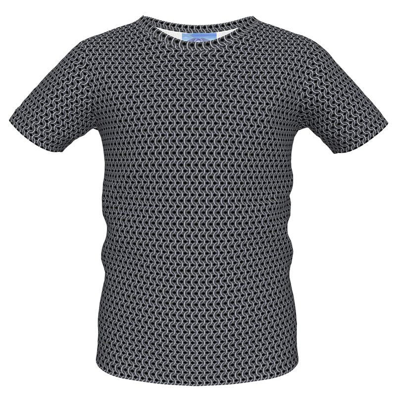 Kid's Cotton Tshirt - Chainmaille Print Knight Costume