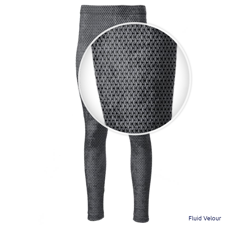 High Waist Leggings - Chainmaille Print Knight Costume