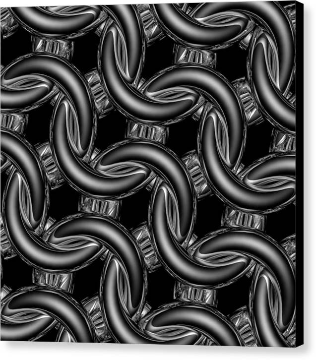 Black Glass Maille Canvas Print