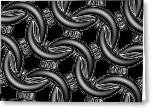 Black Glass Maille Greeting Card