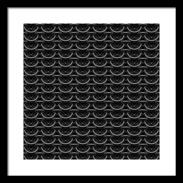 Black Maille Framed Print
