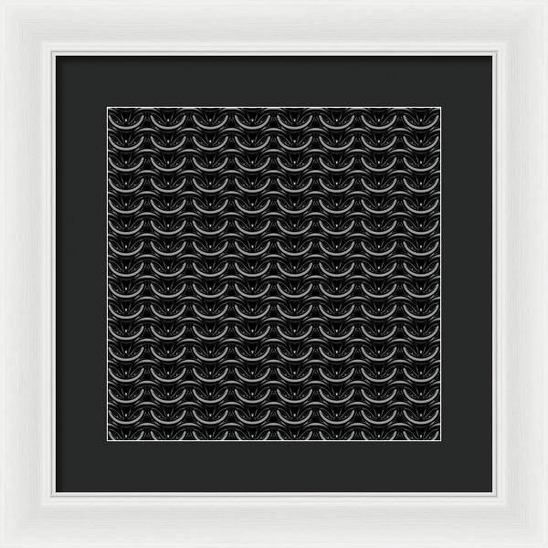 Black Maille Framed Print
