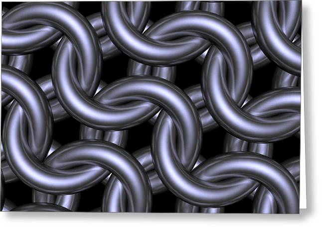 Black Steel Maille Greeting Card