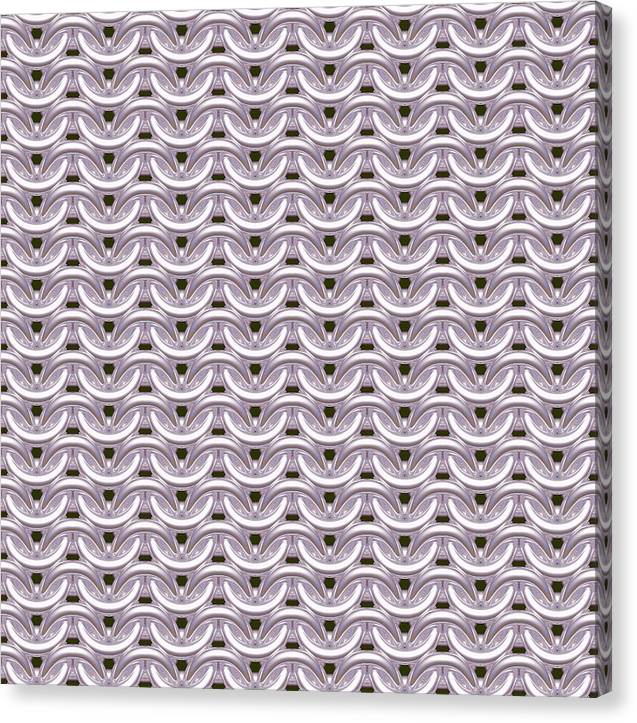 Cloudy Silver Maille Canvas Print