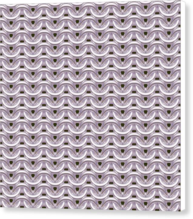 Cloudy Silver Maille Canvas Print